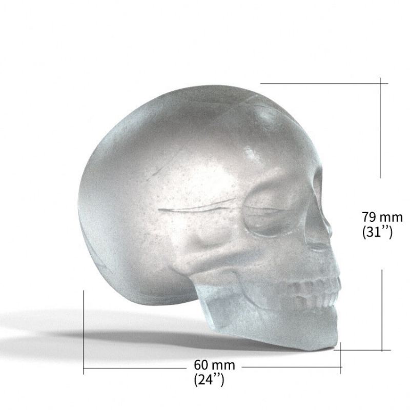 Forma Na Led Big Skull Silikon S Jedním Otvorem Ledová Mříž Kreativní Horor Velká Mřížka Zahuštěný Výrobník Ledu