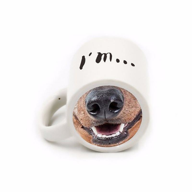 Funny Dog Nose Hrnek Na Čaj S Kávou Creative Pet Doggy Keramický Na Vodu