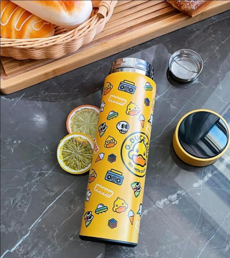 G.duck Little Yellow Duck Smart Thermos Cup Kreativní Zobrazení Teploty Water Cup Business Nerezový Pohárek