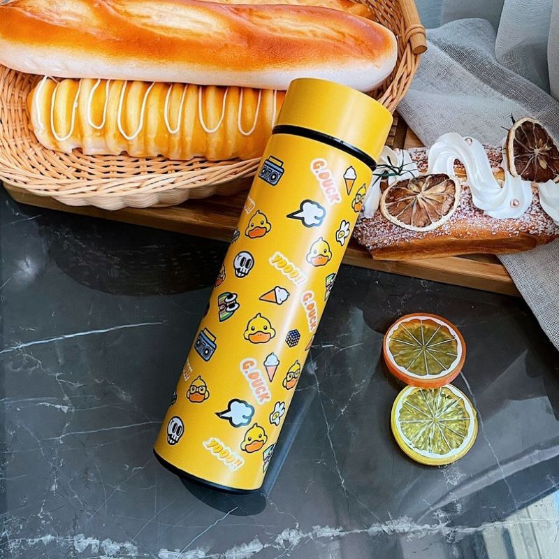 G.duck Little Yellow Duck Smart Thermos Cup Kreativní Zobrazení Teploty Water Cup Business Nerezový Pohárek