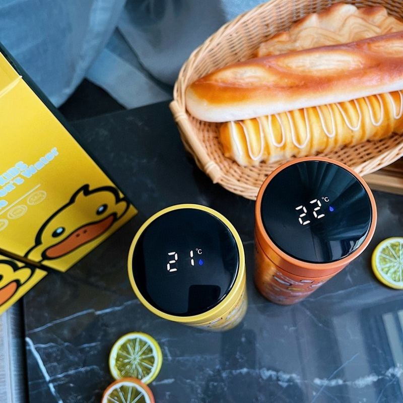 G.duck Little Yellow Duck Smart Thermos Cup Kreativní Zobrazení Teploty Water Cup Business Nerezový Pohárek