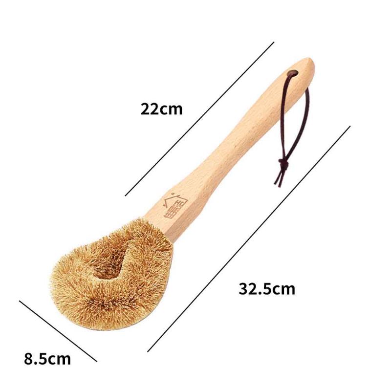 Kartáč Na Mytí Nádobí S Dlouhou Rukojetí Brown Coconut Brush Čistič Štětců Na Nádoby