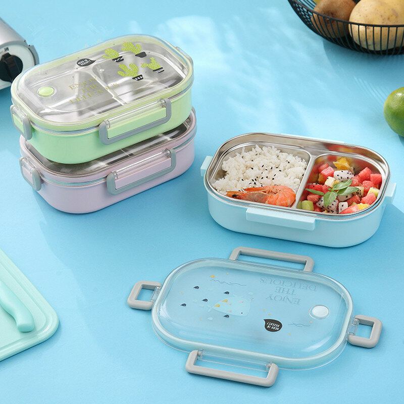 Obědový Box Pro Děti Japonský 304 Nerezový Bento Box Netěsný Dětský Lunch Box