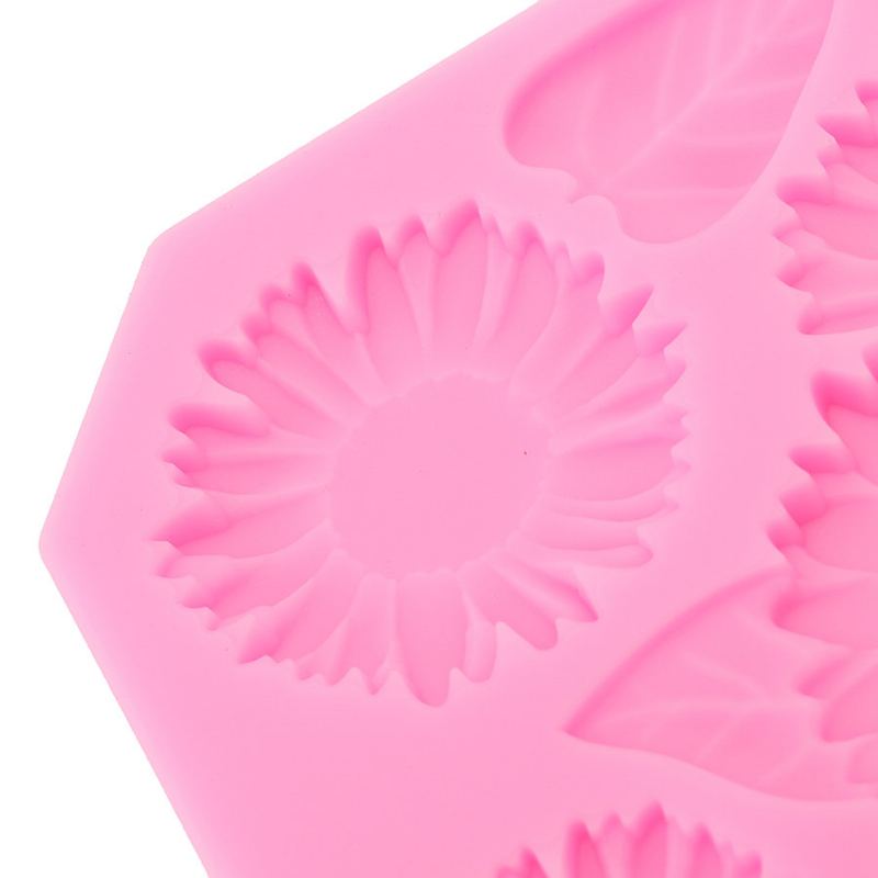 Pink Sun Flower Silikonová Dortová Forma Na Pečení Fondant Tool