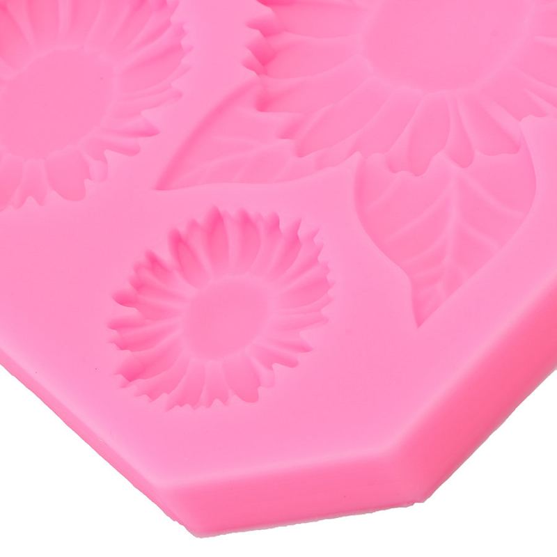 Pink Sun Flower Silikonová Dortová Forma Na Pečení Fondant Tool