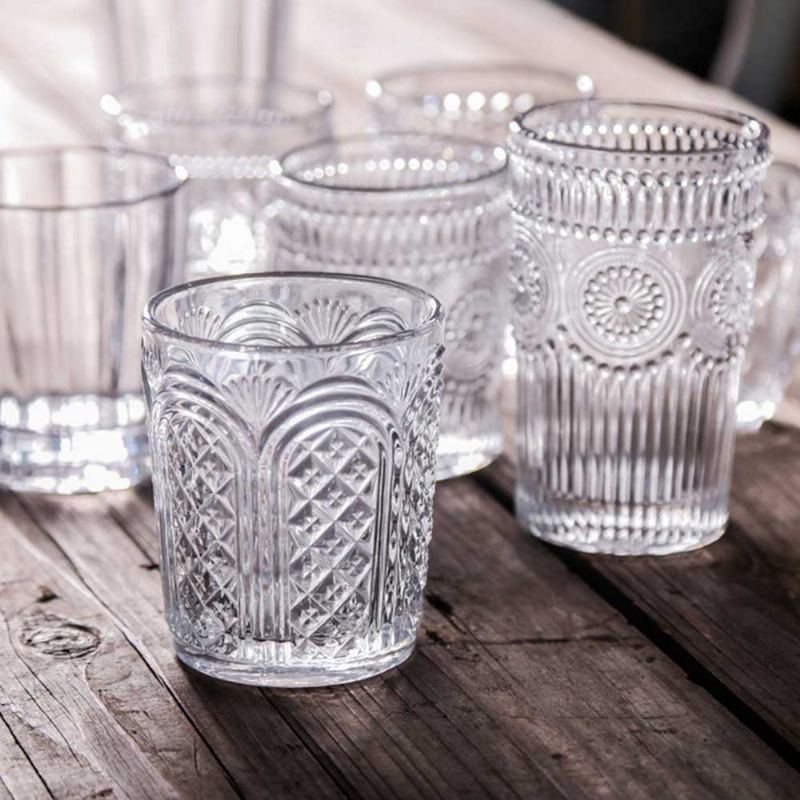 Retro Relief Water Glass Kreativní Slunečnice Na Pití Sklenice Na Džus Bez Olova Šálek Na Červené Víno