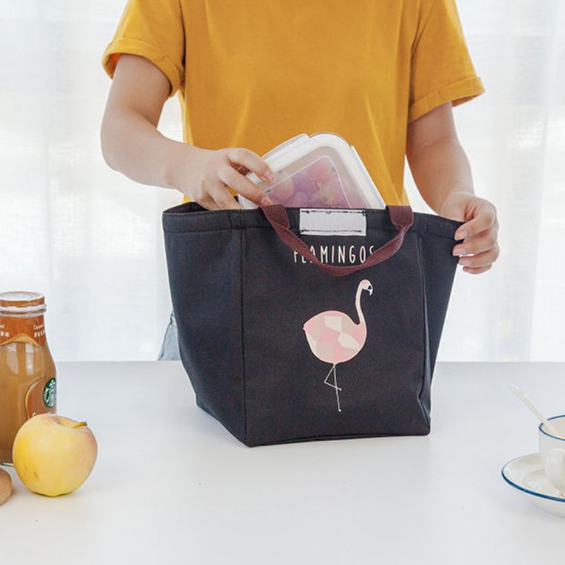 Saiclehome Hend-held Lunch Tote Bag Oxford Vodotěsný Chladič Izolované Úložné Nádoby