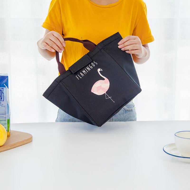 Saiclehome Hend-held Lunch Tote Bag Oxford Vodotěsný Chladič Izolované Úložné Nádoby