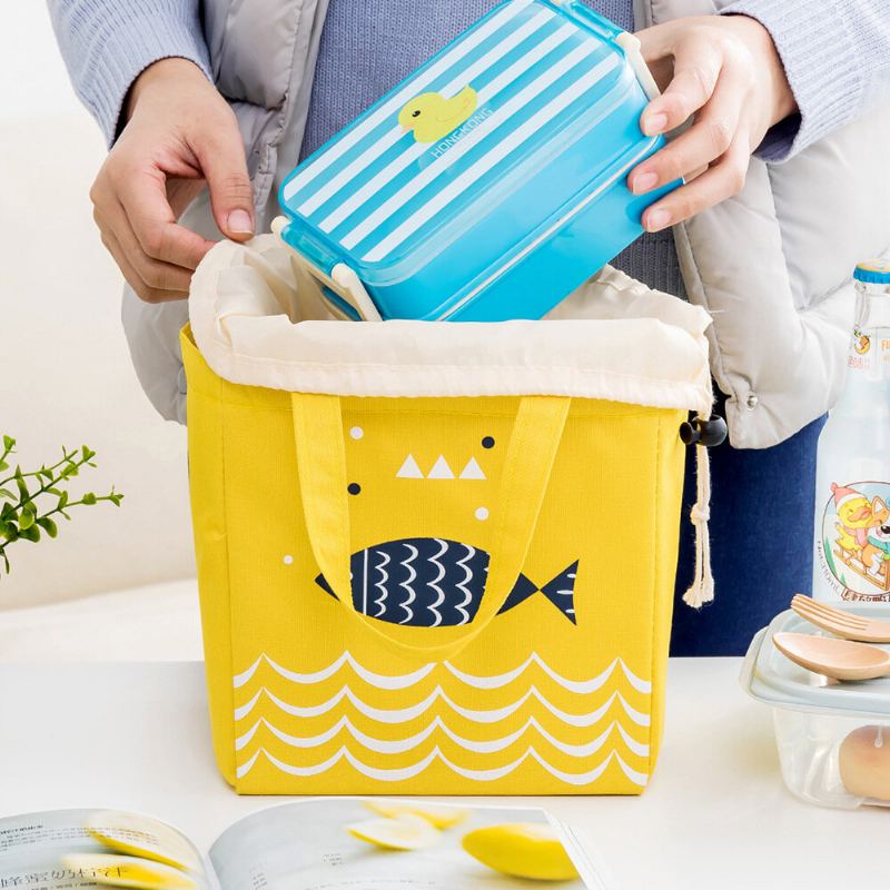 Stahovací Taška Lunch Tote Bag Piknikový Chladič Izolovaná Kabelka Nádoba Na Skladování Potravin