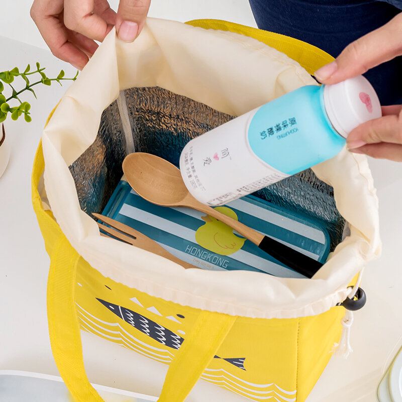 Stahovací Taška Lunch Tote Bag Piknikový Chladič Izolovaná Kabelka Nádoba Na Skladování Potravin