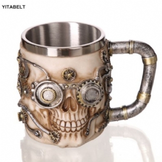 Stainless Steel Skull Cup Šálek Kávy Piva Hrnek Na Čaj Na Rodinnou Párty Bar Dekorace Dárek 500 Ml