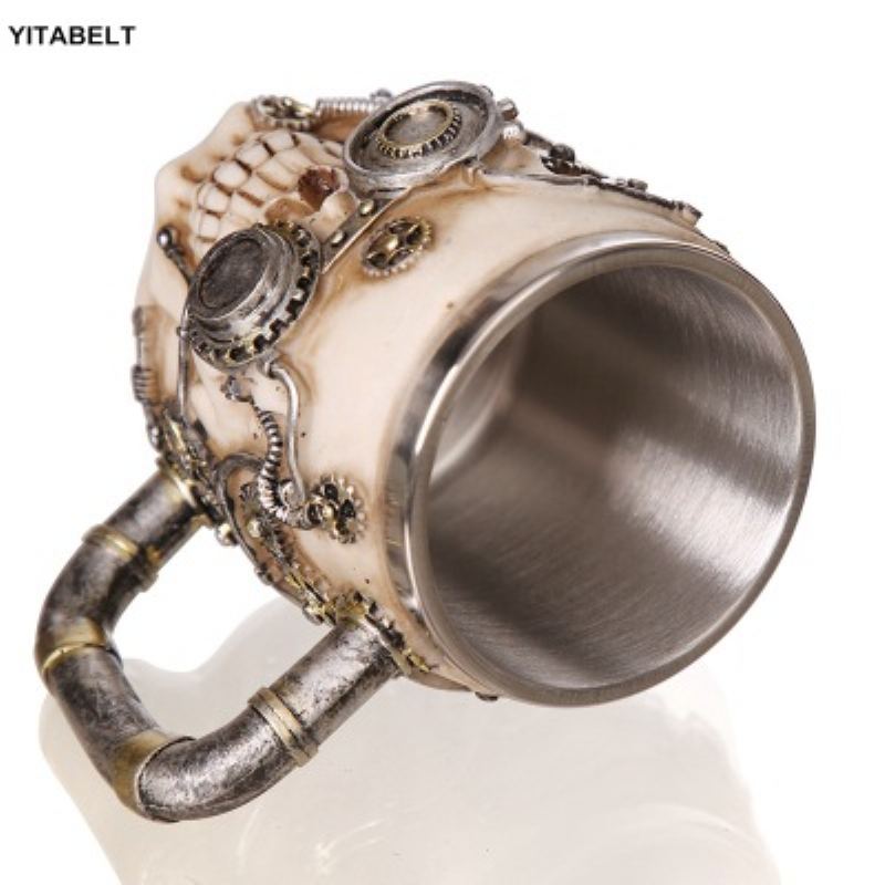 Stainless Steel Skull Cup Šálek Kávy Piva Hrnek Na Čaj Na Rodinnou Párty Bar Dekorace Dárek 500 Ml