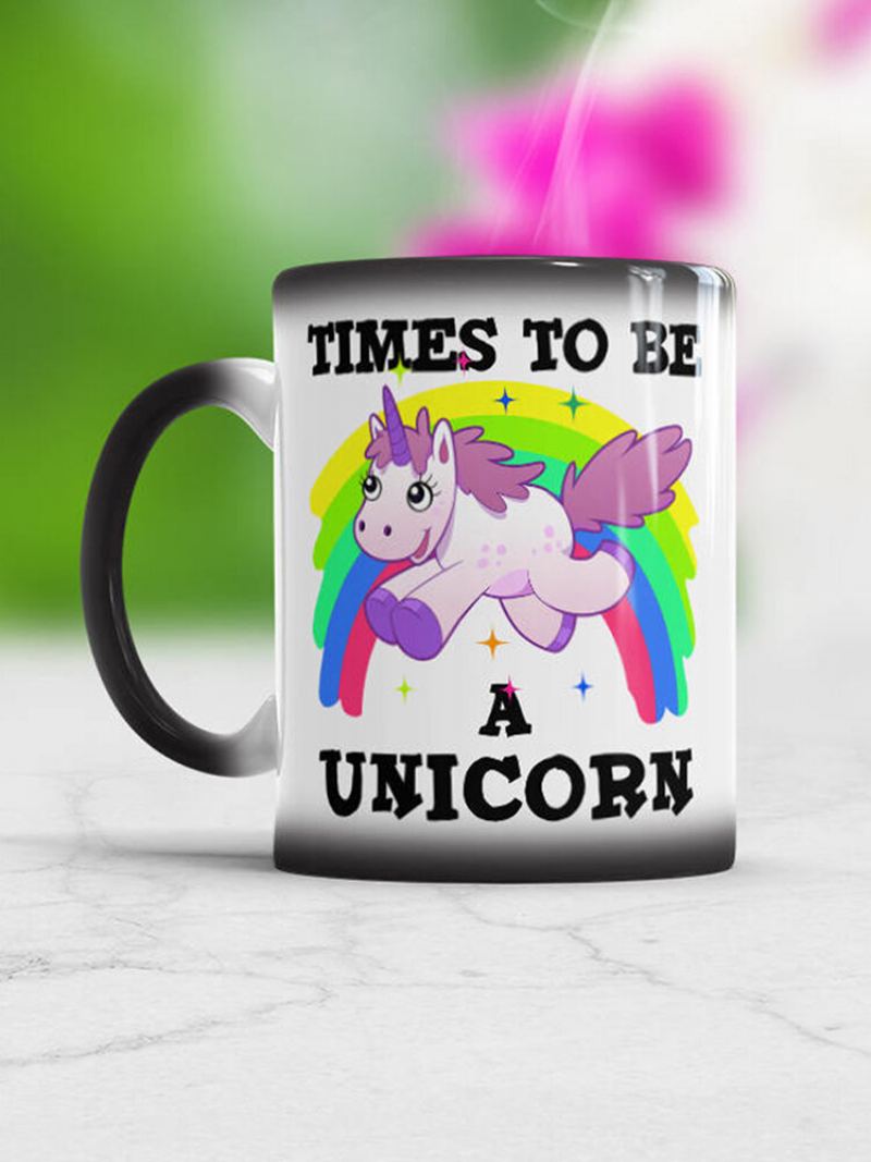 Unicorn 3d Keramický Hrnek Na Kávu Magic Který Mění Barvu Šálku Na Teplo