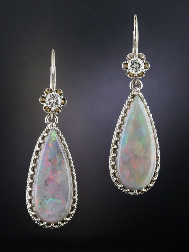 Bohemian Antique Orbo Drop Earrings Náušnice S Krajkou Diamonds