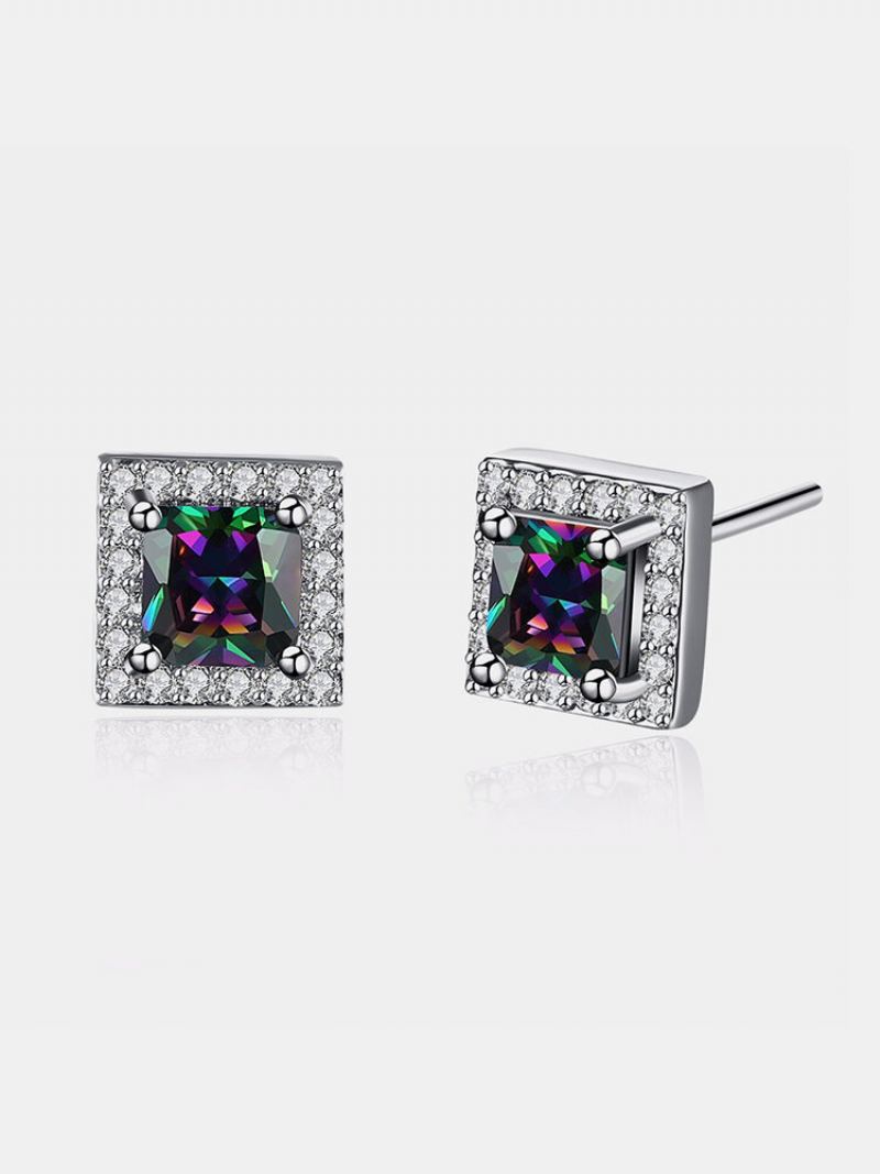 Dámské Náušnice Yueyin® Colorful Zircon Square Shape