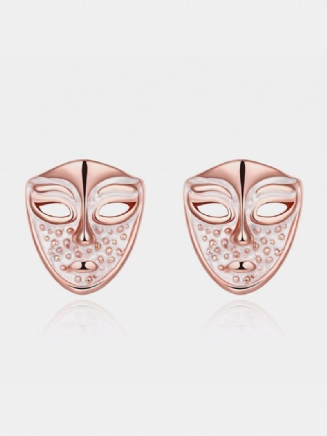 Unisex Náušnice Inalis® Simple Style Rose Gold Mask Oil