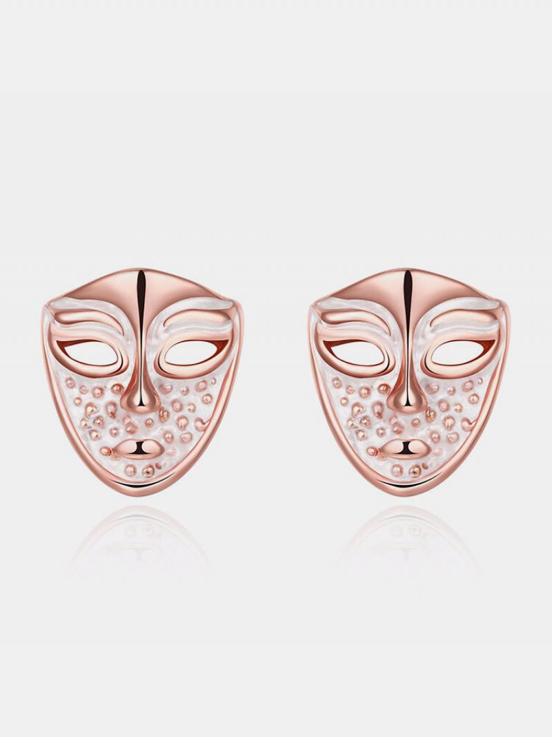 Unisex Náušnice Inalis® Simple Style Rose Gold Mask Oil