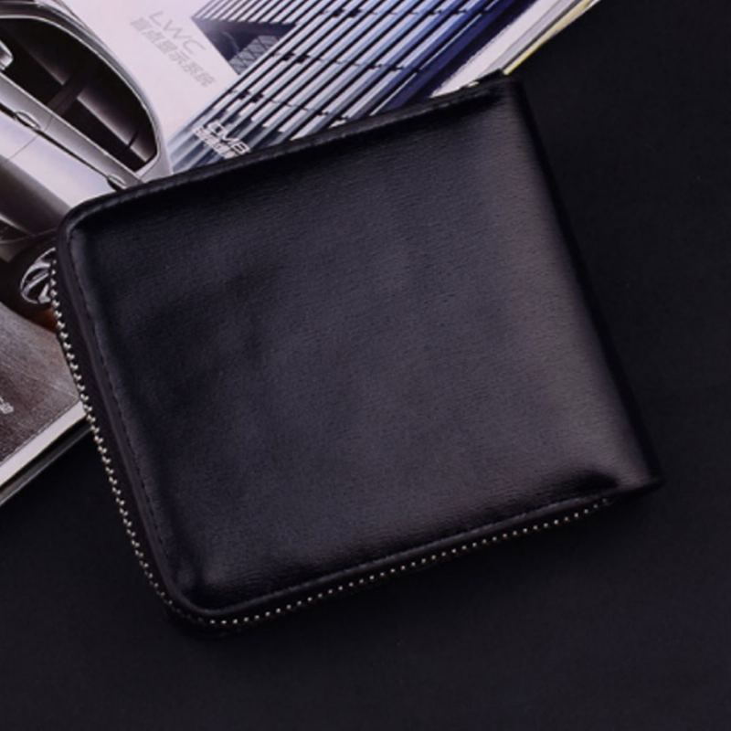 Business Money Clip Peněženka Muži Na Zip Bifold Kreditní Karta Krátká Dárky Ke Dni Otců