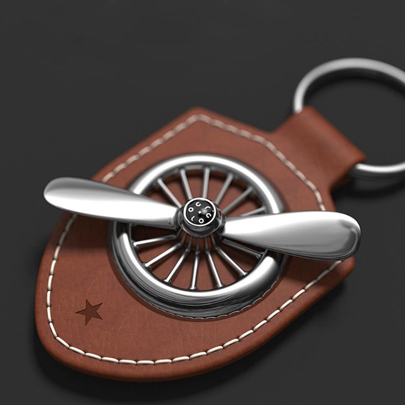 Kožený Kovový Přívěsek Na Klíče Air Force No.2 Keychain Muži Módní Doplňky Dárky Pro Boyfriend