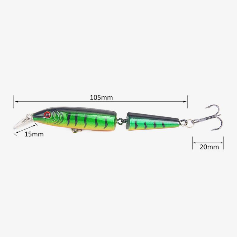 Dvoudílná Bionická Návnada Rybářská Minnow Pro Venkovní Rybolov Trolling Tvrdá 9g/4.169inch Rybářské Vybavení