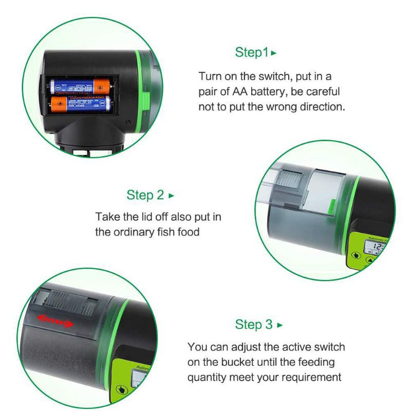 Inteligentní Načasování Automatické Krmítko Pro Ryby Chytré Napájené Baterií Se 4 Režimy Časování A Lcd Displejem Pro Snazší Krmení Mazlíčků