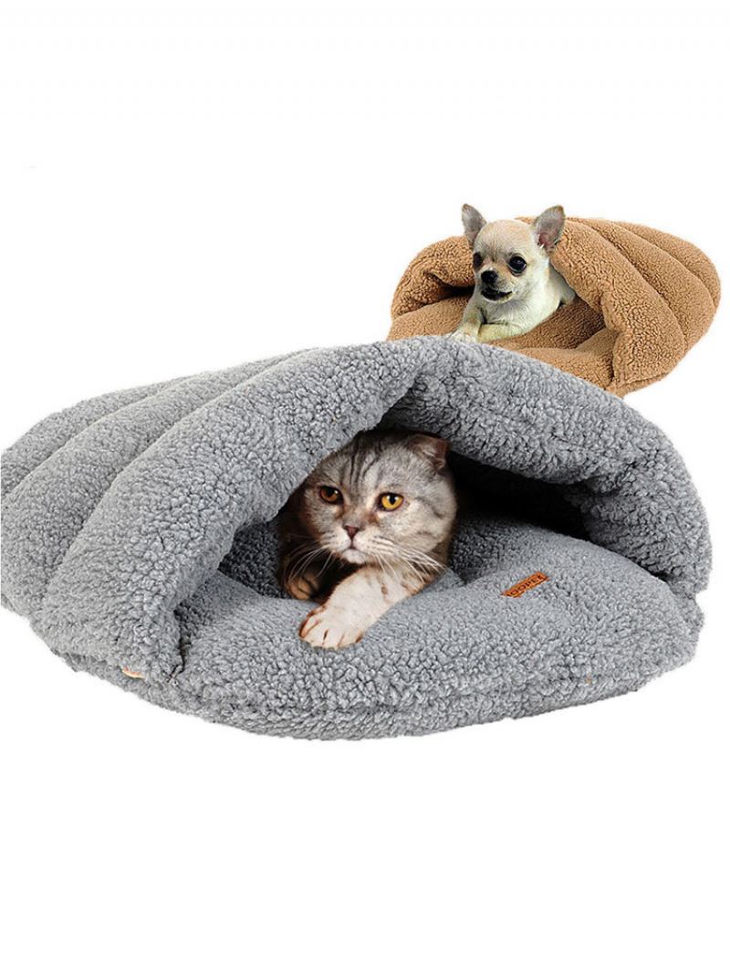 2 Barvy Shearling Velvet Pet Slipper Spací Pytel Chovatelská Stanice Pes Cat Cave Bed