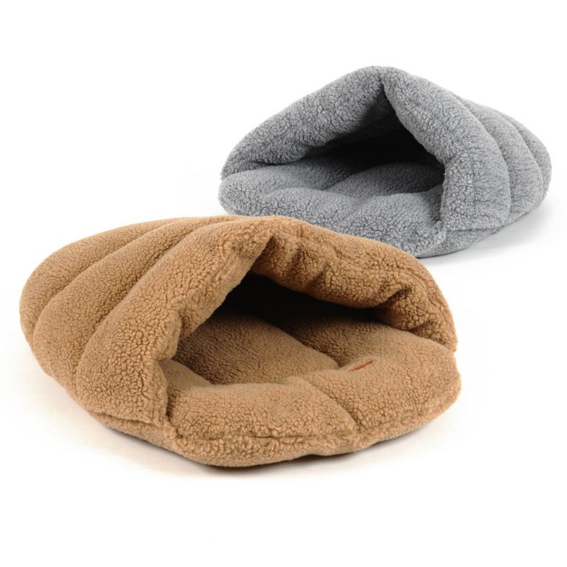 2 Barvy Shearling Velvet Pet Slipper Spací Pytel Chovatelská Stanice Pes Cat Cave Bed