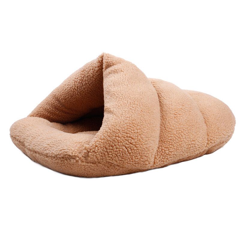 2 Barvy Shearling Velvet Pet Slipper Spací Pytel Chovatelská Stanice Pes Cat Cave Bed