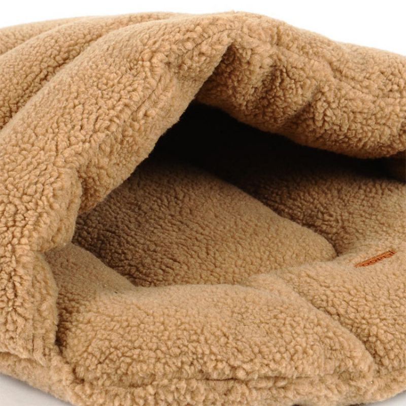 2 Barvy Shearling Velvet Pet Slipper Spací Pytel Chovatelská Stanice Pes Cat Cave Bed