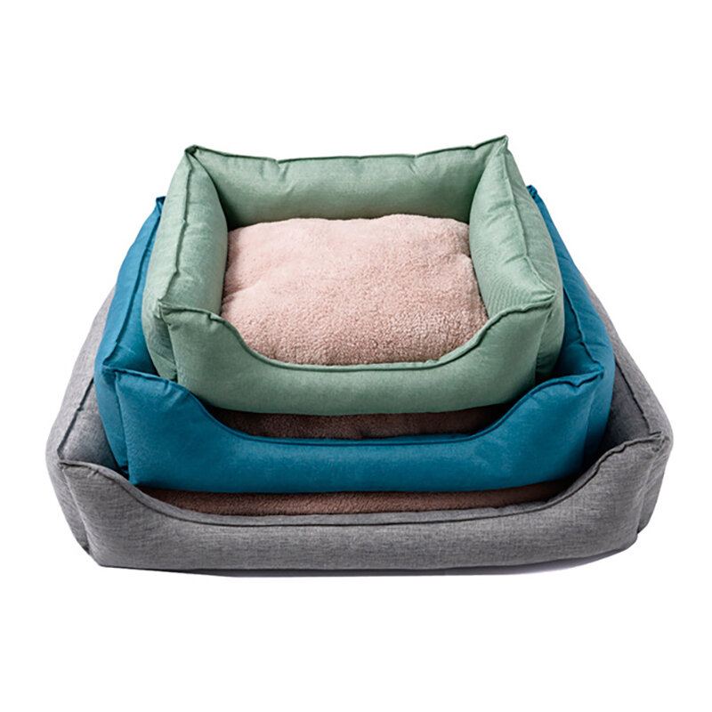 3 Barvy Plyšová Pohovka Oxford Fabric Pet Sofa Bed Kennel Psí Kočka Chovatelská Stanice Proti Poškrábání