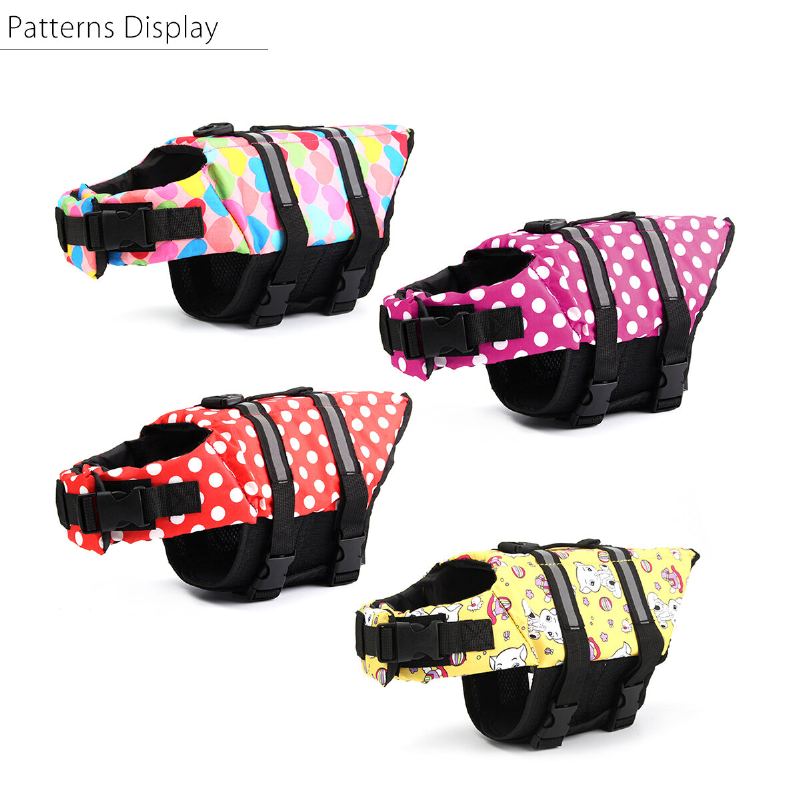 4 Barvy Pet Life Jacket Vesta Psí Plovák Ochranná Pomůcka Reflexní Puppy Swim Xl