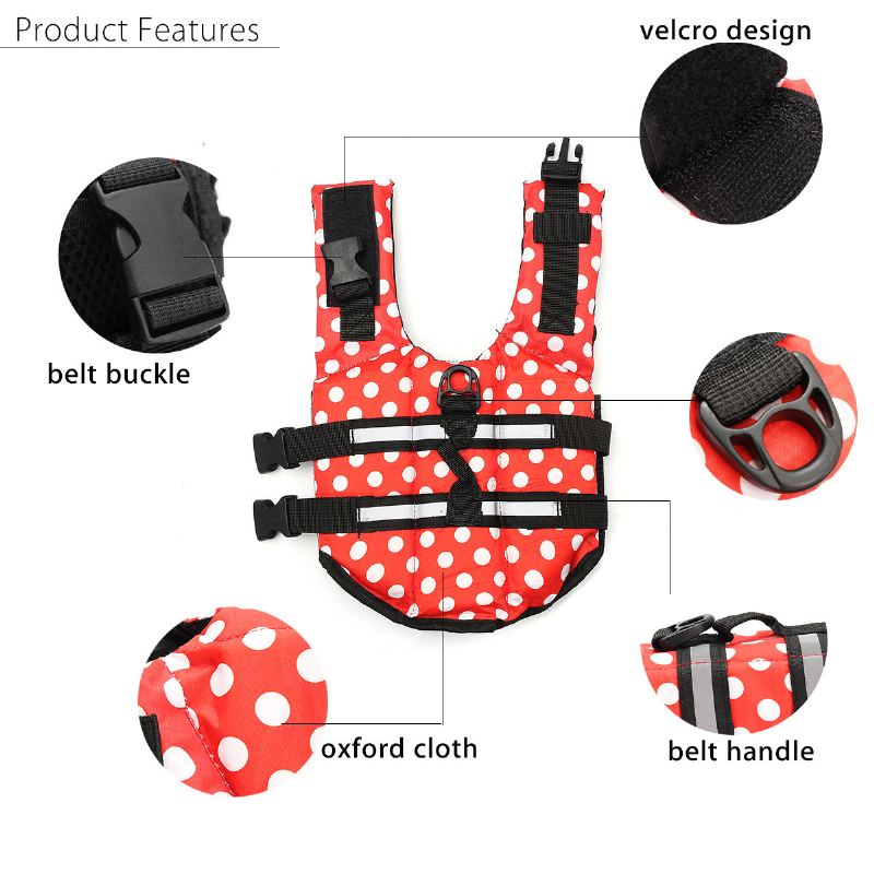 4 Barvy Pet Life Jacket Vesta Psí Plovák Ochranná Pomůcka Reflexní Puppy Swim Xl