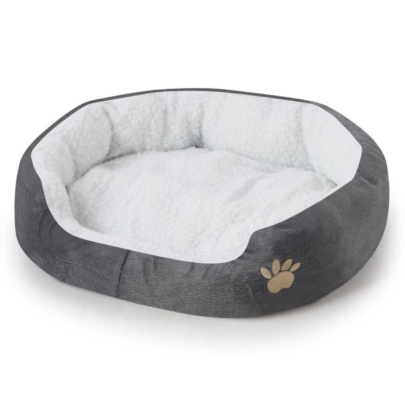 6 Barev Shearling Fleece Pet Kennel Pes Cat Warm Round