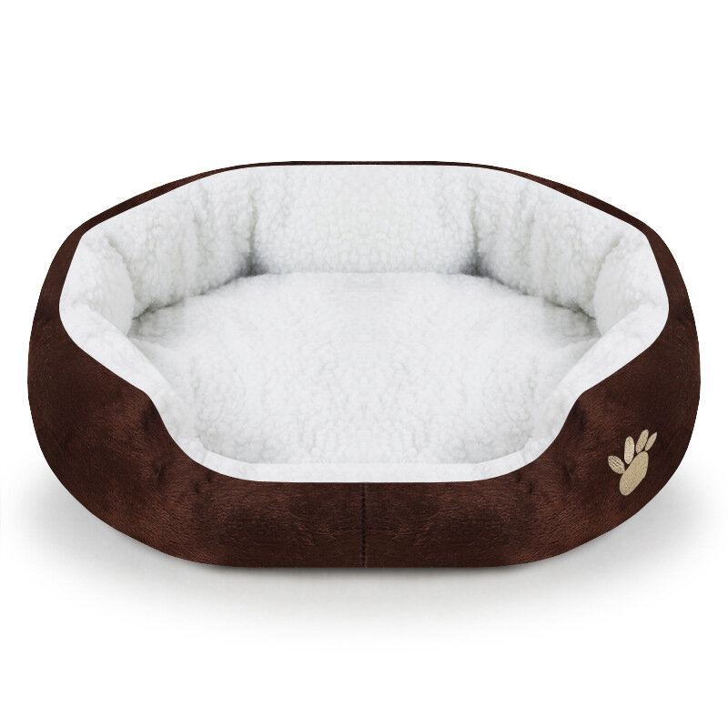 6 Barev Shearling Fleece Pet Kennel Pes Cat Warm Round