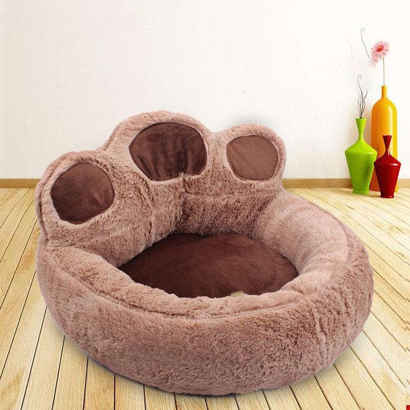 Bear Paw Winter Warm Soft Pet Pes Cat Kennel Pet Bed Mat