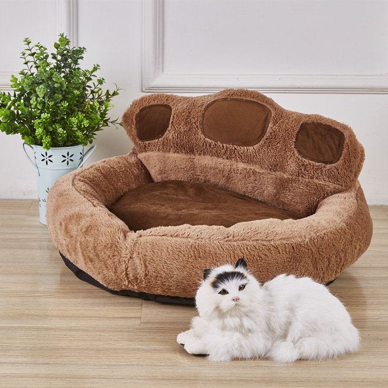 Bear Paw Winter Warm Soft Pet Pes Cat Kennel Pet Bed Mat