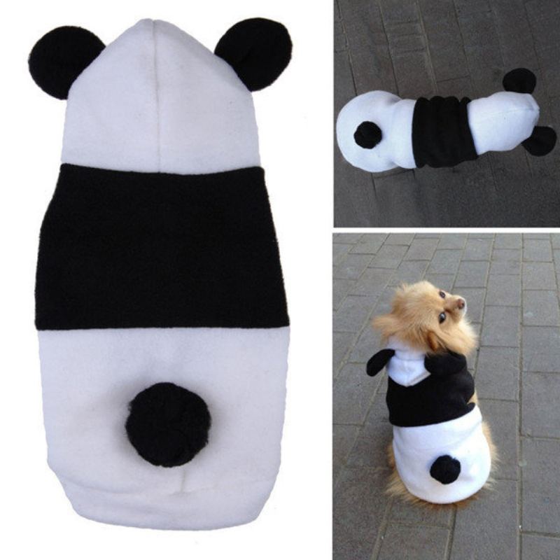 Domácí Mazlíček Pes Kočka Roztomilý Fleece Panda Oblečení Teplý Kabát Kostým Outwear Xs-xxl