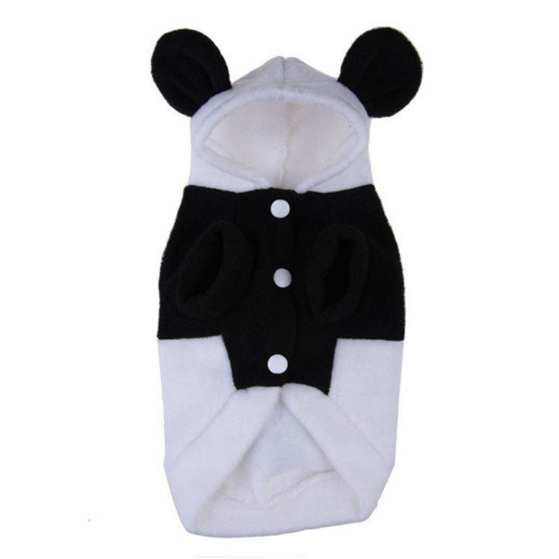 Domácí Mazlíček Pes Kočka Roztomilý Fleece Panda Oblečení Teplý Kabát Kostým Outwear Xs-xxl