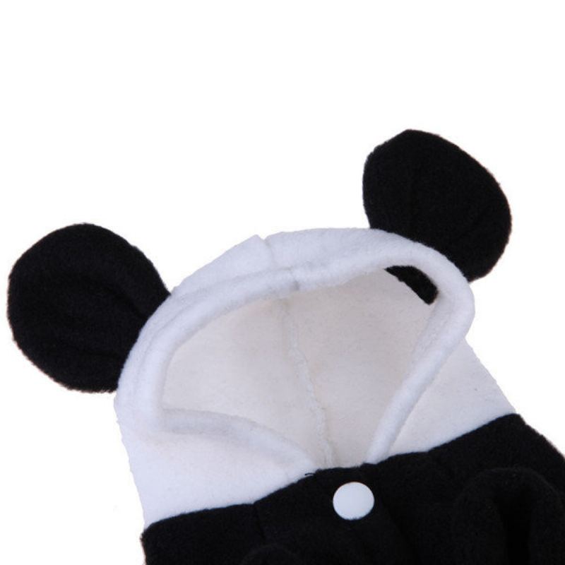 Domácí Mazlíček Pes Kočka Roztomilý Fleece Panda Oblečení Teplý Kabát Kostým Outwear Xs-xxl