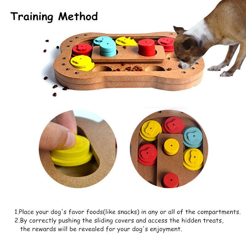 Hra Pet Dog Cat Hra Iq Training Hračka Dřevěná Interaktivní Puzzle Deska Na Výdej Jídla