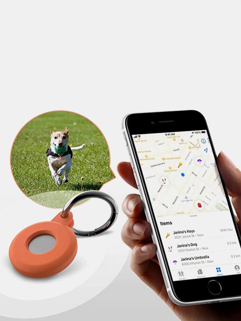 Ochranné Pouzdro Z Tekutého Silikonu Apple Airtags Pro Locator Tracker Na Klíčenku Proti Ztrátě Zařízení