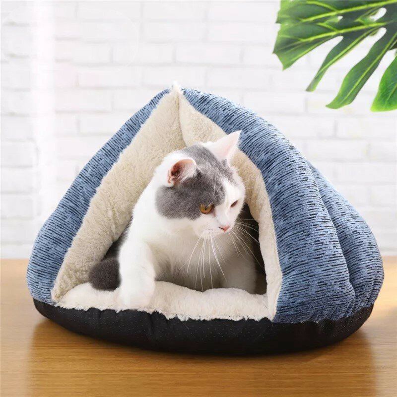 Pes Kočka Zimní Měkký Teplý Plyšový Spací Pytel Puppy Tent Cave Bed