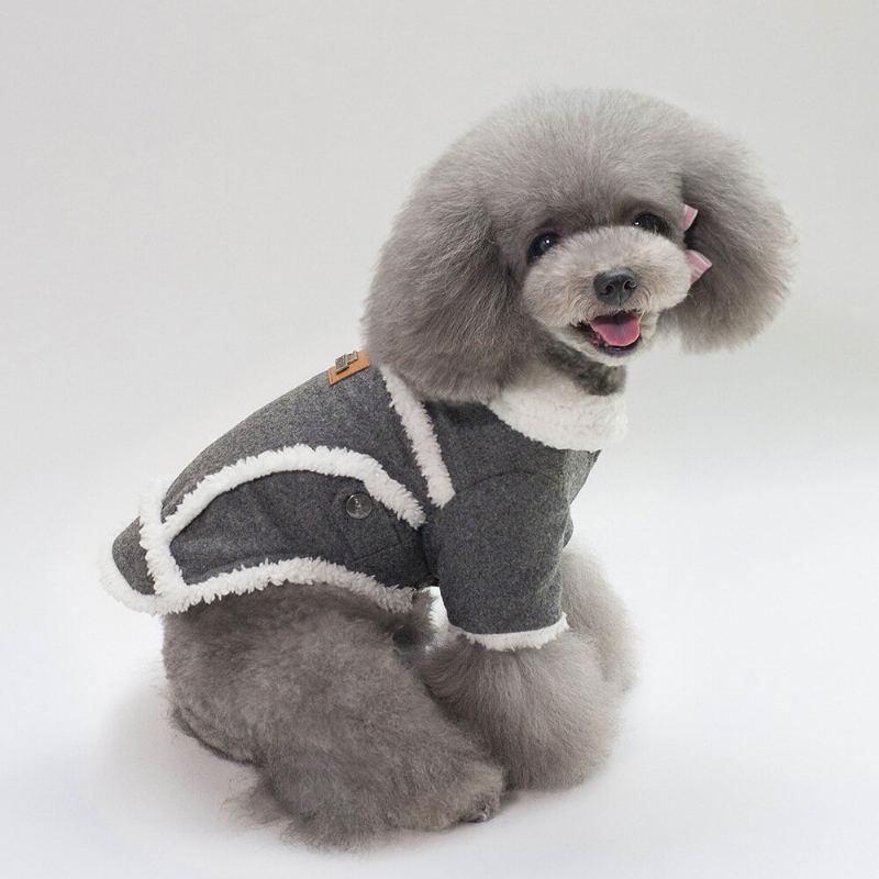 Pet Dog Fleece Neck Zimní Teplý Kabát Štěně Měkký Svetr Oblečení