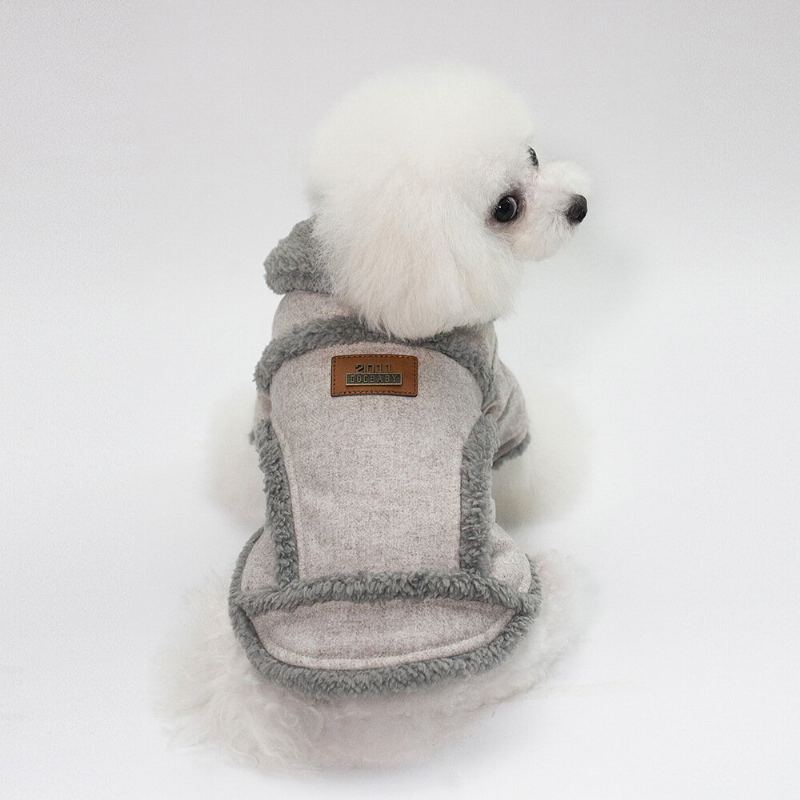 Pet Dog Fleece Neck Zimní Teplý Kabát Štěně Měkký Svetr Oblečení