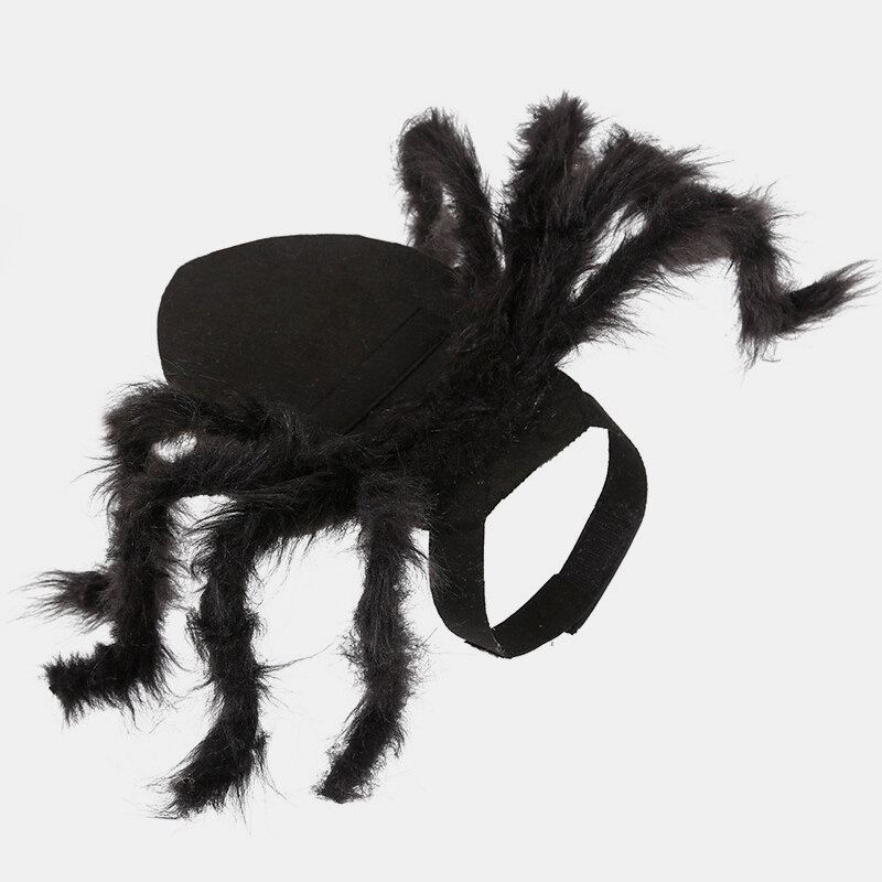 Pet Halloween Funny Spider Oblečení Kočka Dog Hororová Simulace Plyšové Pavoučí Transformační Společenské Šaty