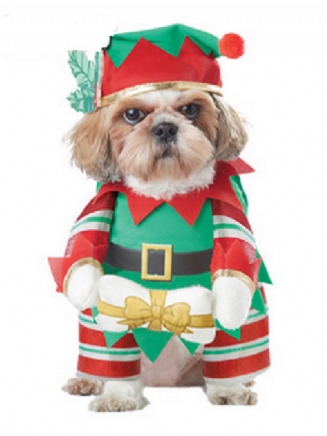Pet Pes A Kočka Vánoční Oblek Santa Claus Oblékání Party Oblečení S Kloboukem