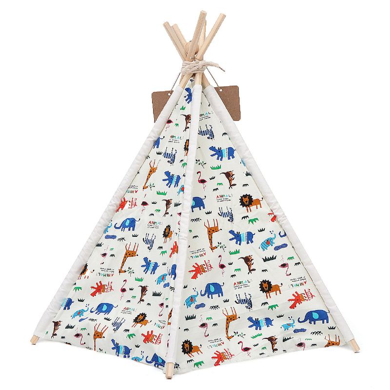 Pets Teepee Stan Psi Domácí Plátno Předstírat Play Playhouse Tipi Venkovní Vnitřní