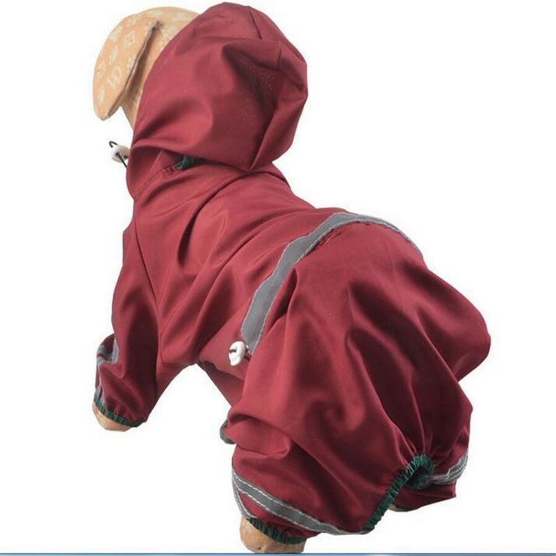 Pláštěnka Pro Psa Nastavitelné Oblečení Do Deště Glisten Style Pet Rainsuit Nepromokavá Bunda S Kapucí