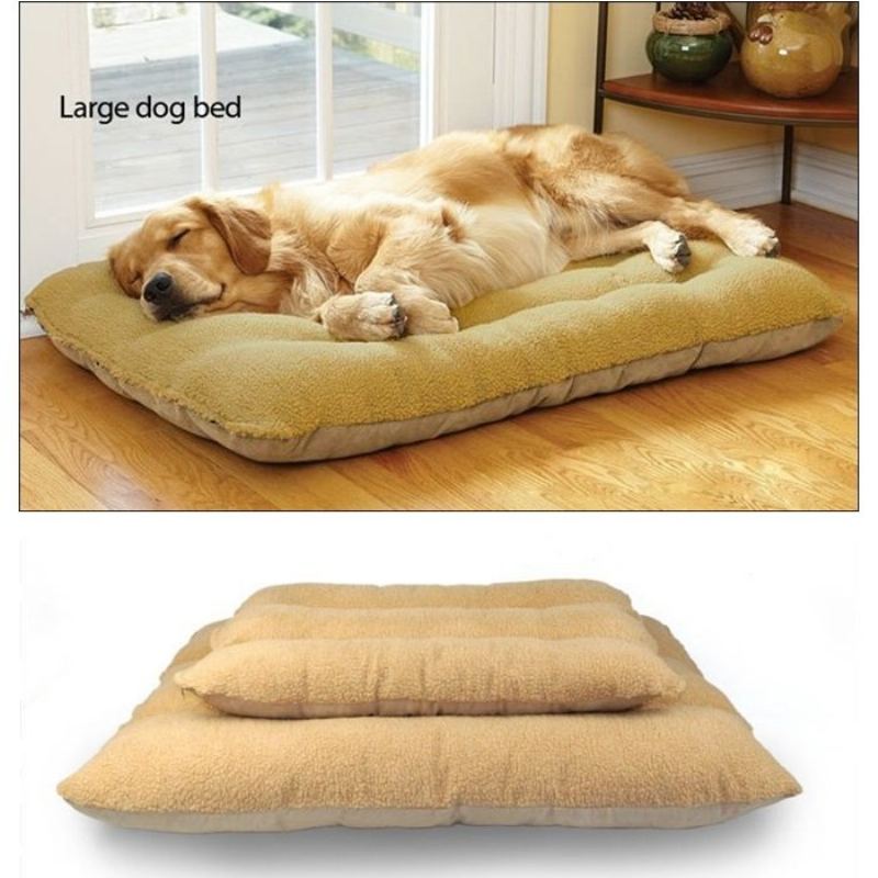 Shearling Velvet Suede Pet Spací Postel Cushion Mat Zimní Teplá Pro Velké Psy