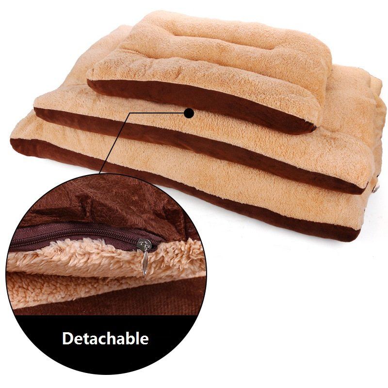 Shearling Velvet Suede Pet Spací Postel Cushion Mat Zimní Teplá Pro Velké Psy